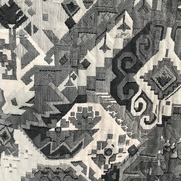 Vintage Black and White Open Front Lightweight Quilted Patchwork Print Vest - Picture 4 of 9
